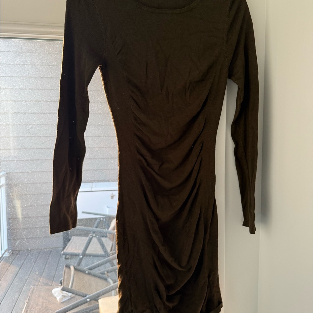 Express Green Long Sleeve Bodycon Dress Night Out